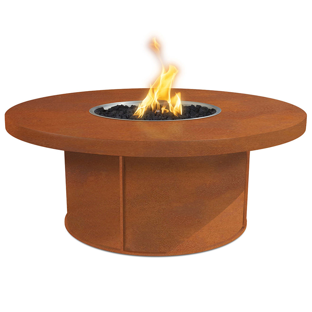 TOP Fires by The Outdoor Plus Mabel Round Corten Steel Gas Fire Pit