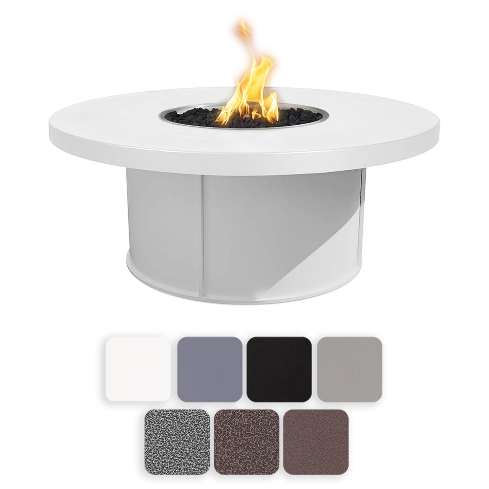 TOP Fires by The Outdoor Plus Mabel Round Powder Coated Steel Gas Fire Pit