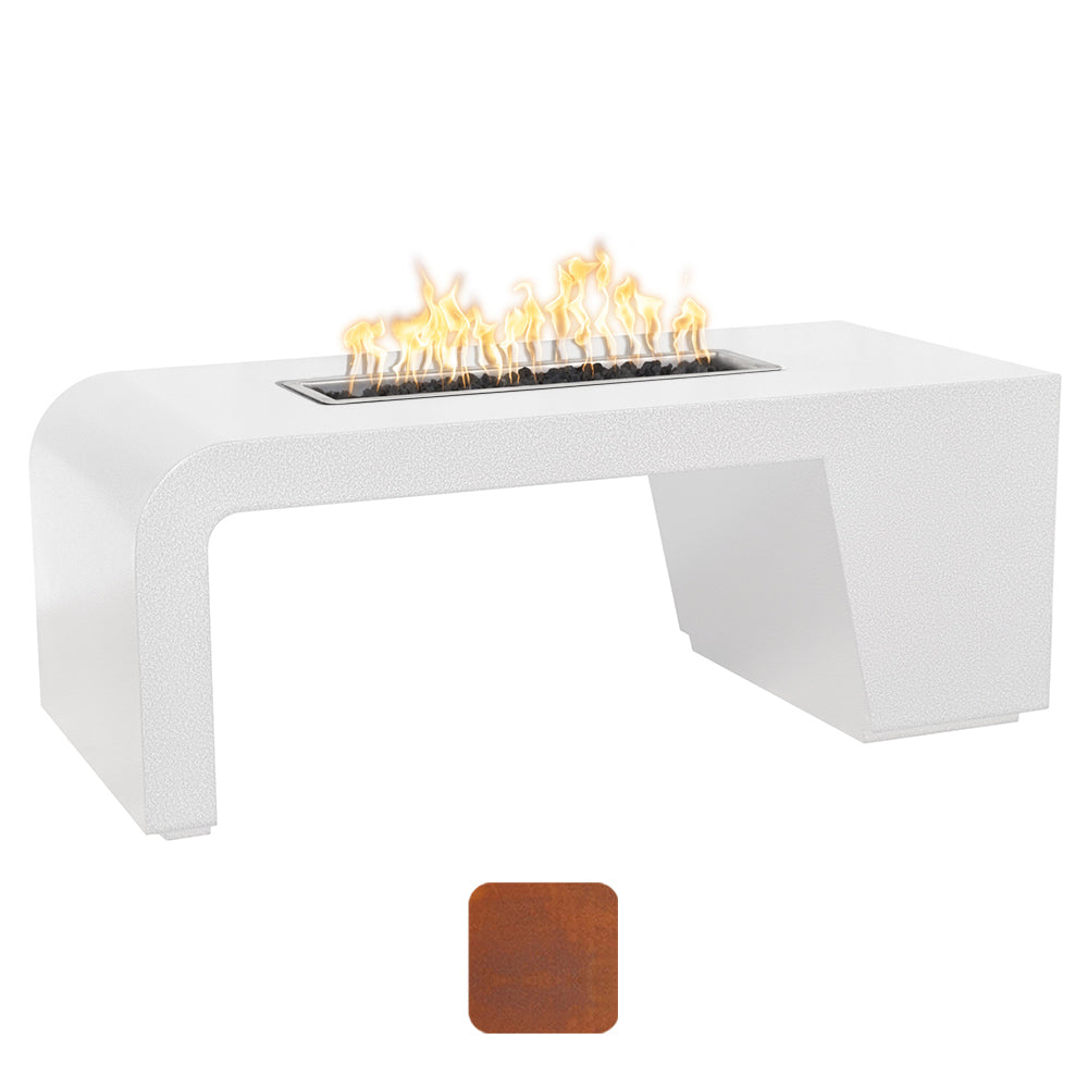 TOP Fires by The Outdoor Plus Maywood Linear Corten Steel Gas Fire Pit