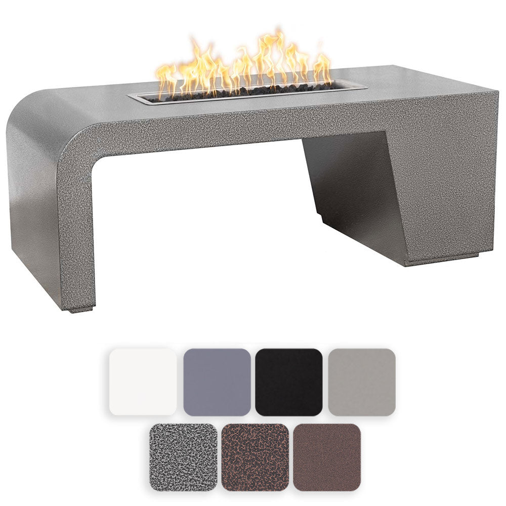 TOP Fires by The Outdoor Plus Maywood Linear Powder Coated Steel Gas Fire Pit