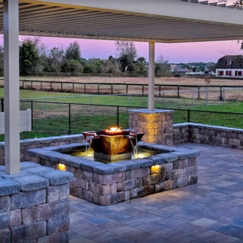 TOP Fires by The Outdoor Plus Olympian Square Copper 4-Way Fire and Water Bowl