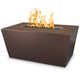 TOP Fires by The Outdoor Plus Mesa 48x24-Inch Linear Powder Coated Steel Gas Fire Pit