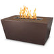 TOP Fires by The Outdoor Plus Mesa 48x24-Inch Linear Powder Coated Steel Gas Fire Pit