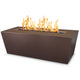 TOP Fires by The Outdoor Plus Mesa 72x24-Inch Linear Powder Coated Steel Gas Fire Pit