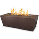 TOP Fires by The Outdoor Plus Mesa 84x24-Inch Linear Powder Coated Steel Gas Fire Pit