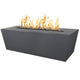 TOP Fires by The Outdoor Plus Mesa 72x24-Inch Linear Powder Coated Steel Gas Fire Pit