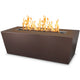 TOP Fires by The Outdoor Plus Mesa 72x24-Inch Linear Powder Coated Steel Gas Fire Pit
