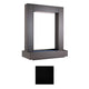 Dark gray 60-inch steel rain curtain waterfall enclosure with spray bar and base
