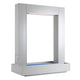 Light gray 60-inch steel rain curtain waterfall enclosure with spray bar and trough