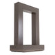 Bronze 60-inch steel rain curtain waterfall enclosure with spray bar and base