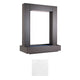 White powder-coated steel rain curtain waterfall frame, 60-inch width