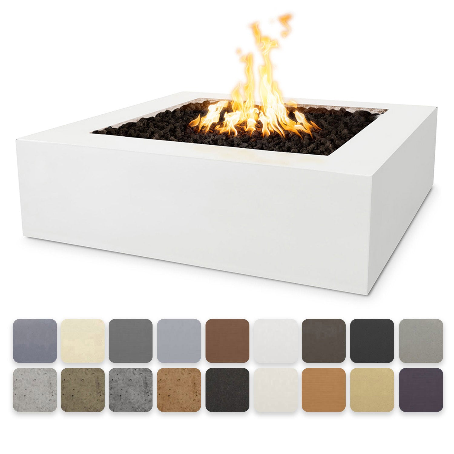 TOP Fires by The Outdoor Plus Quad Square Concrete Gas Fire Pit