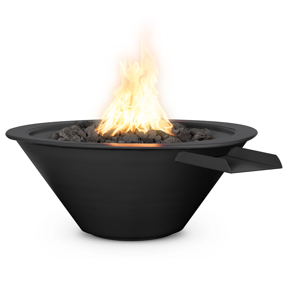 TOP Fires by The Outdoor Plus Cazo Round Powder Coat Gas Fire and Water Bowl