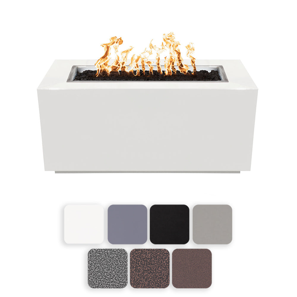 TOP Fires by The Outdoor Plus Pismo 48x24-Inch Linear Powder Coated Steel Gas Fire Pit