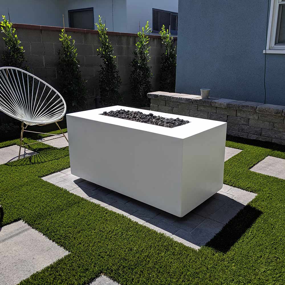 TOP Fires by The Outdoor Plus Pismo 60x24-Inch Linear Powder Coated Steel Gas Fire Pit