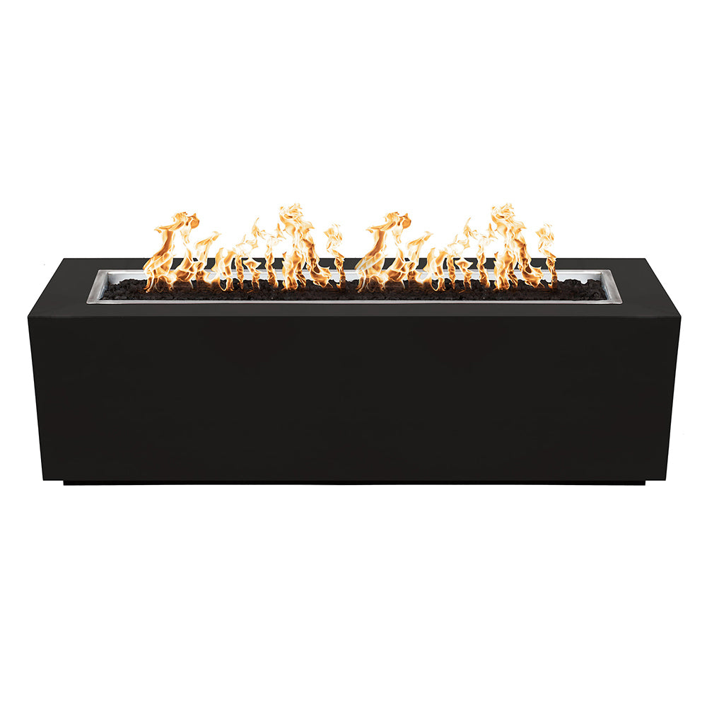 TOP Fires by The Outdoor Plus Pismo 84x24-Inch Linear Powder Coated Steel Gas Fire Pit