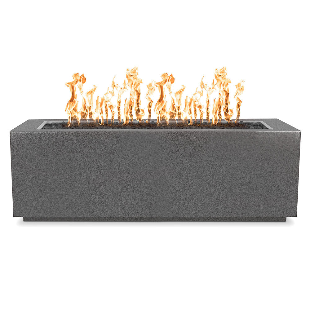 TOP Fires by The Outdoor Plus Pismo 84x24-Inch Linear Powder Coated Steel Gas Fire Pit