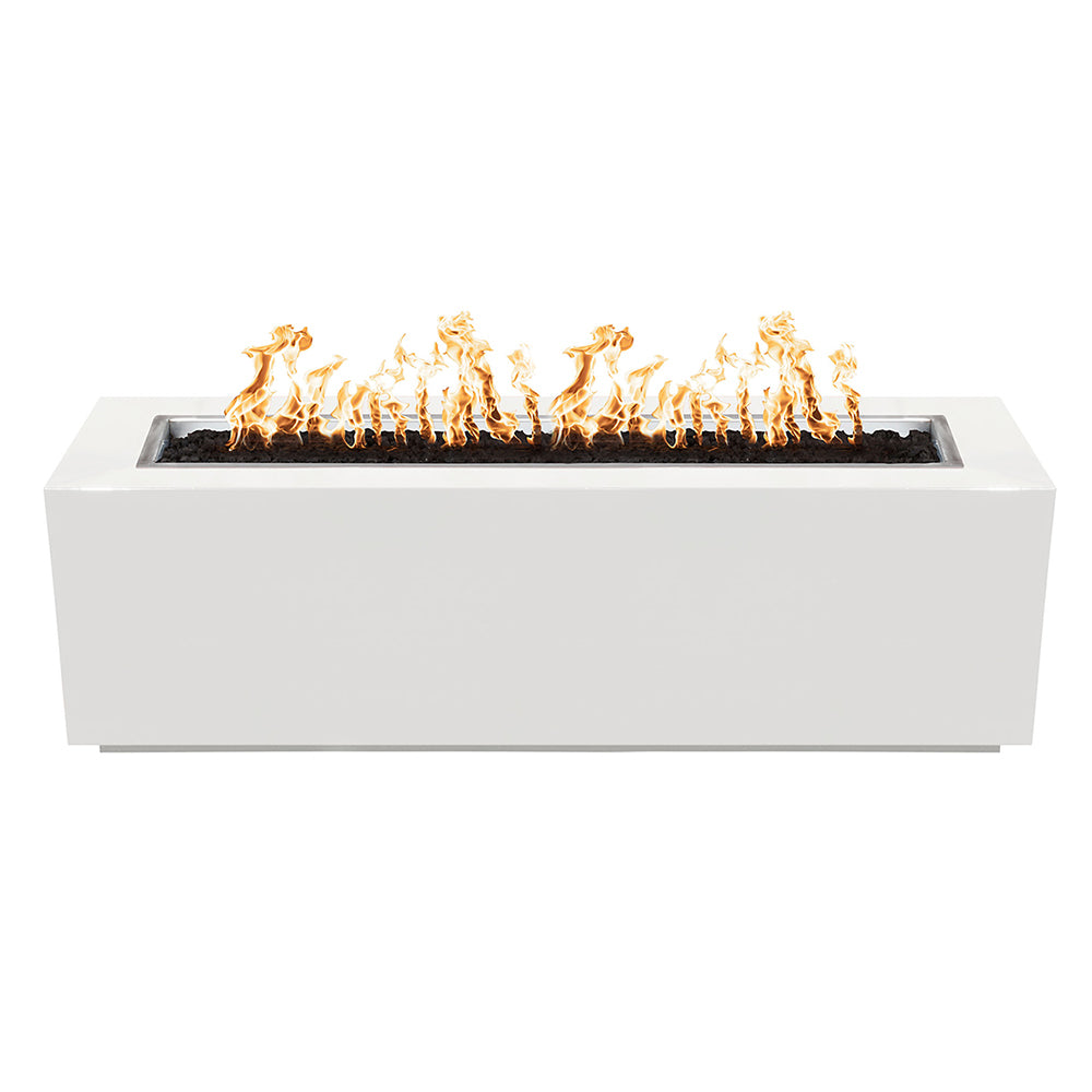 TOP Fires by The Outdoor Plus Pismo 84x24-Inch Linear Powder Coated Steel Gas Fire Pit