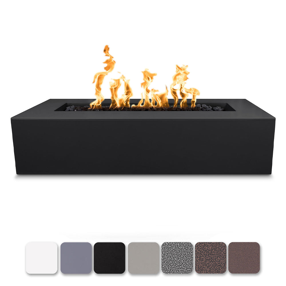 The Outdoor Plus Regal 48x24-Inch Linear Powder Coated Steel Gas Fire Pit