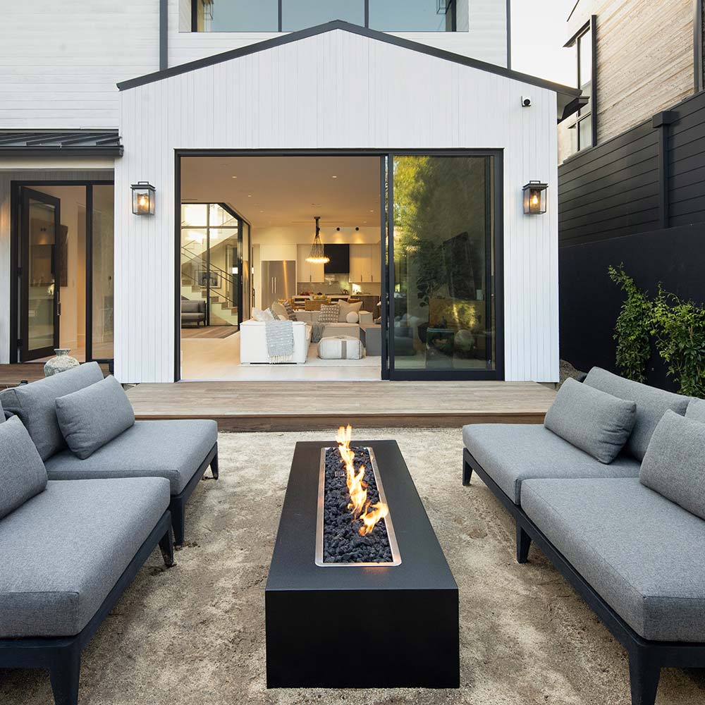 TOP Fires by The Outdoor Plus Regal Linear Concrete Gas Fire Pit