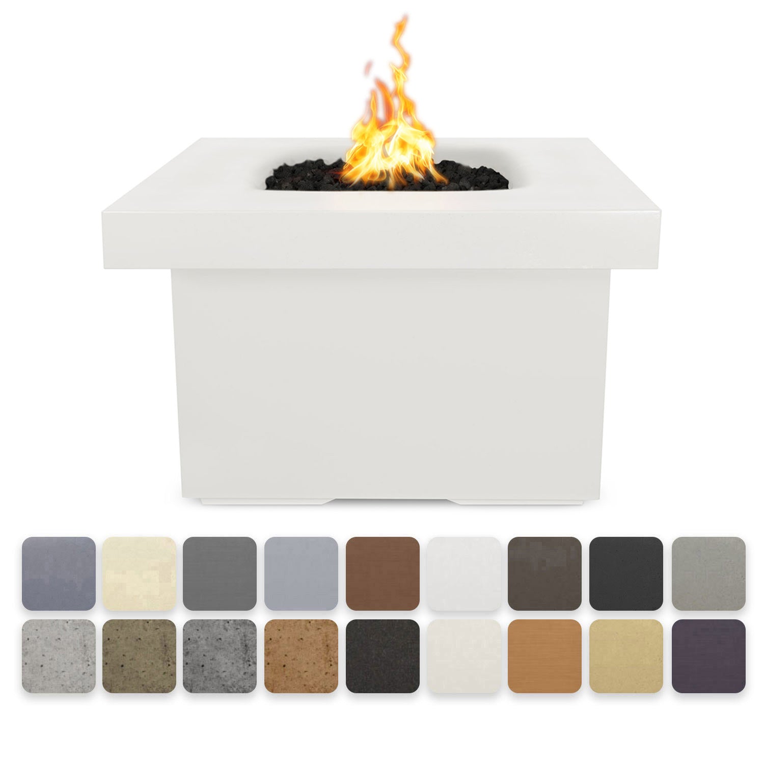 TOP Fires by The Outdoor Plus Ramona 36x36-Inch Square Concrete Gas Fire Pit