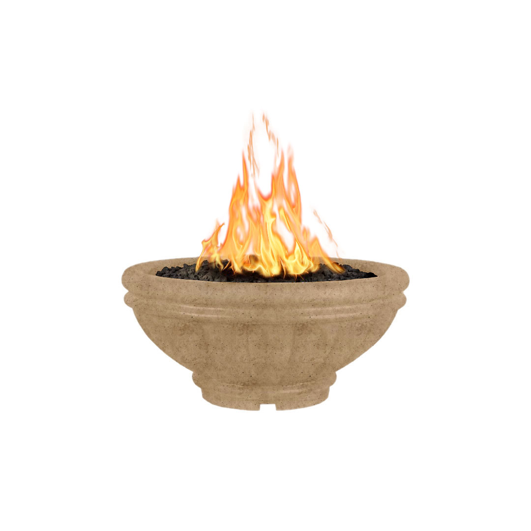 TOP Fires by The Outdoor Plus Roma Round Concrete Gas Fire Bowl