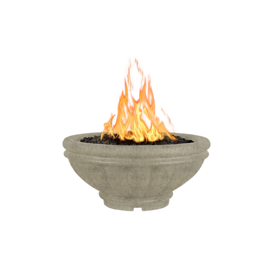 TOP Fires by The Outdoor Plus Roma Round Concrete Gas Fire Bowl