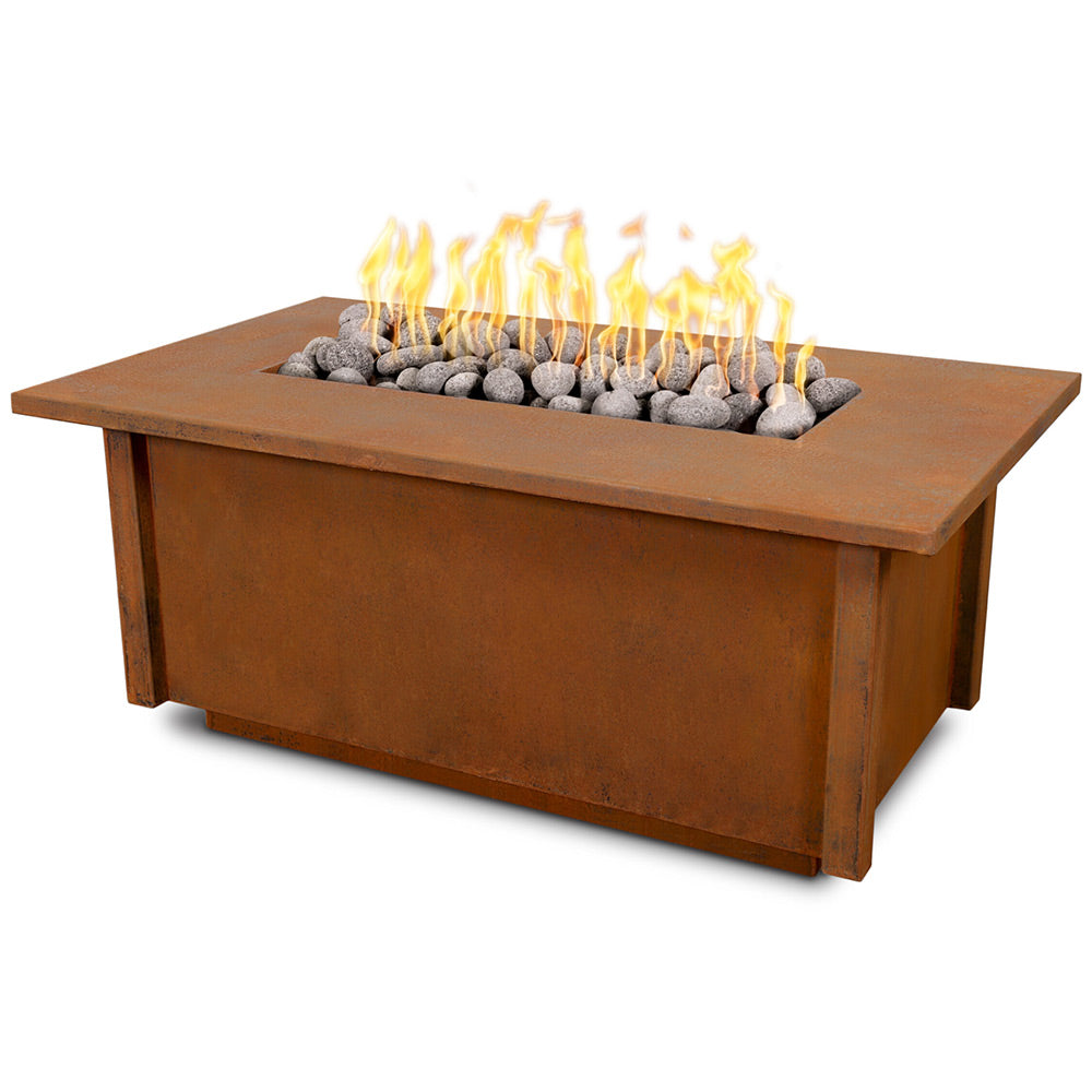 TOP Fires by The Outdoor Plus Salinas Linear Corten Steel Gas Fire Table