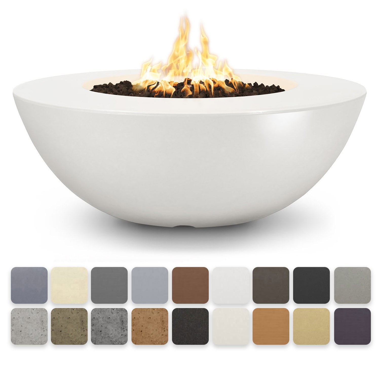 TOP Fires by The Outdoor Plus Sedona Wide Ledge Concrete Gas Fire Pit