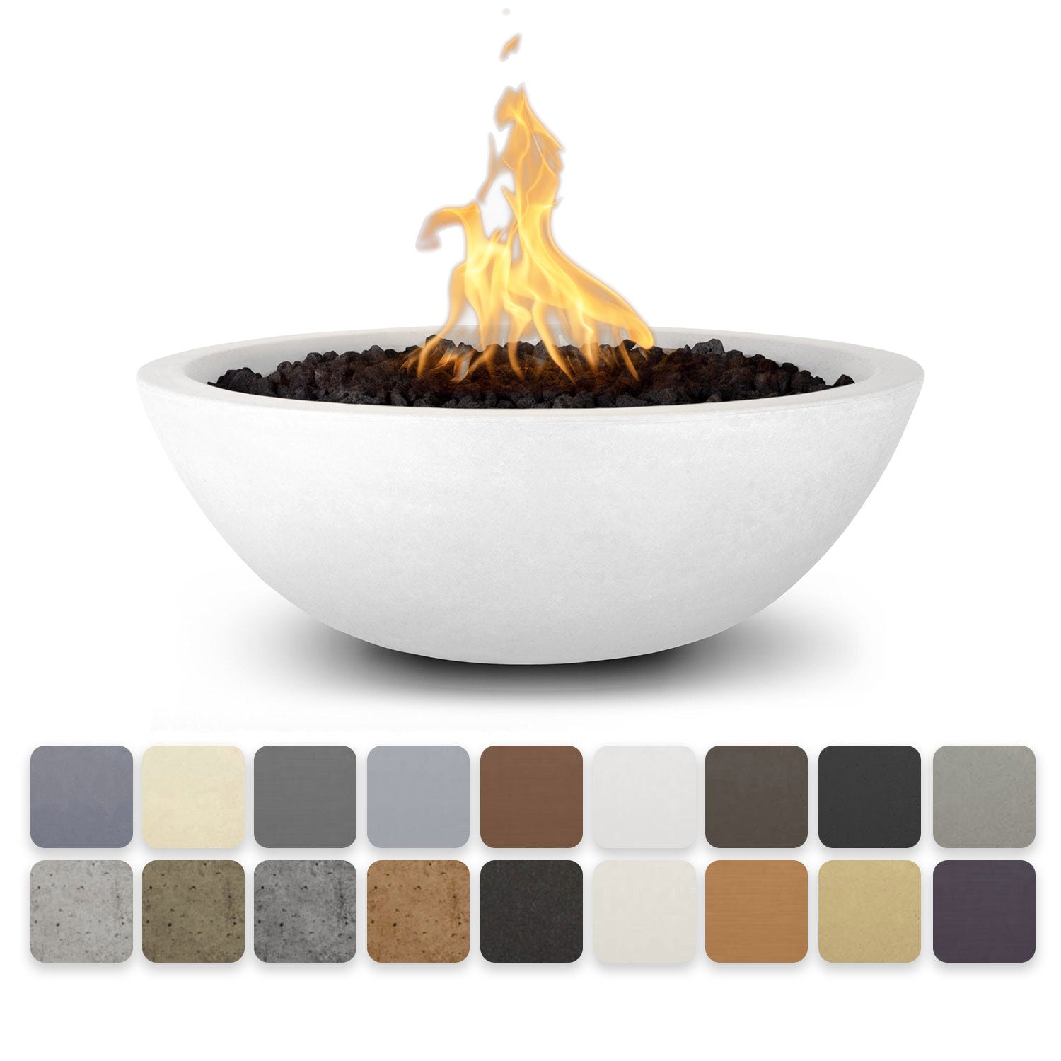 TOP Fires by The Outdoor Plus Sedona Round Concrete Gas Fire Pit