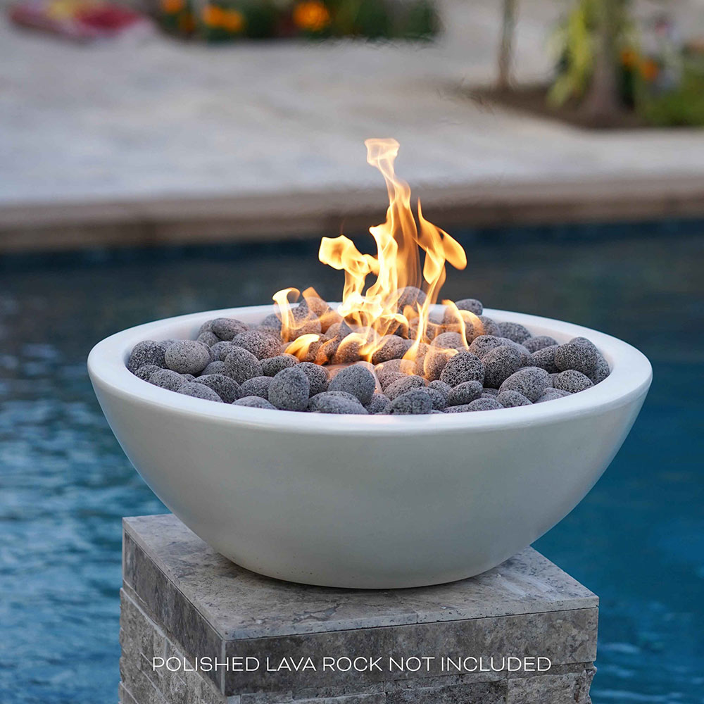 TOP Fires by The Outdoor Plus Sedona Round Concrete Gas Fire Pit