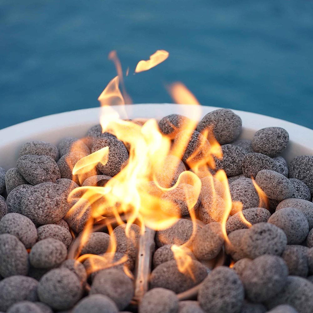 TOP Fires by The Outdoor Plus Sedona Round Concrete Gas Fire Pit