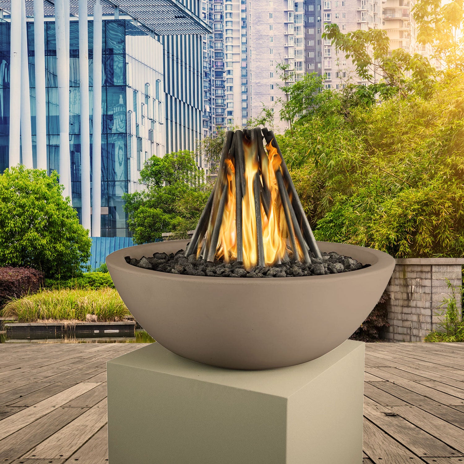 The Outdoor Plus Solid Steel Logs,