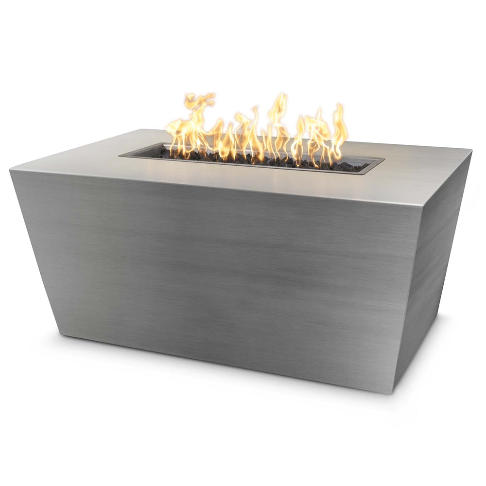 TOP Fires by The Outdoor Plus Mesa 48x24-Inch Linear Stainless Steel Gas Fire Pit