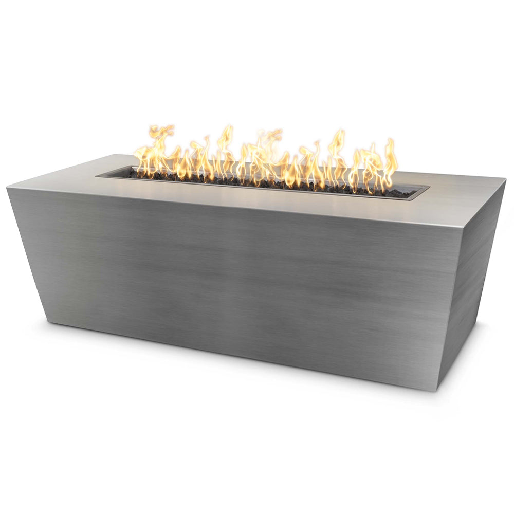 TOP Fires by The Outdoor Plus Mesa 84x24-Inch Linear Stainless Steel Gas Fire Pit