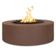 TOP Fires by The Outdoor Unity 72x18-Inch Round Powder Coated Steel Gas Fire Pit