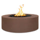 TOP Fires by The Outdoor Unity 72x18-Inch Round Powder Coated Steel Gas Fire Pit