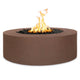 TOP Fires by The Outdoor Unity 60x24-Inch Round Powder Coated Steel Gas Fire Pit