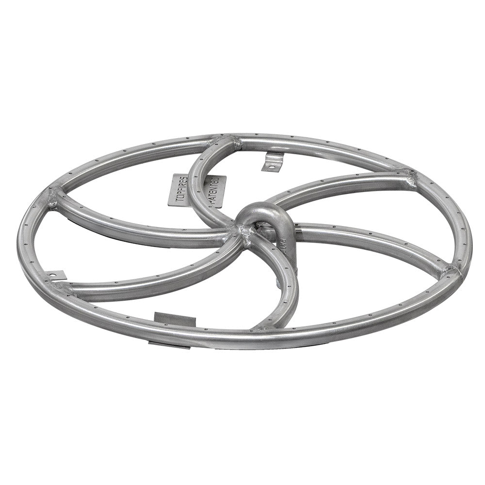 The Outdoor Plus OPT-Wxx Stainless Steel Wheel Gas Fire Pit Burner