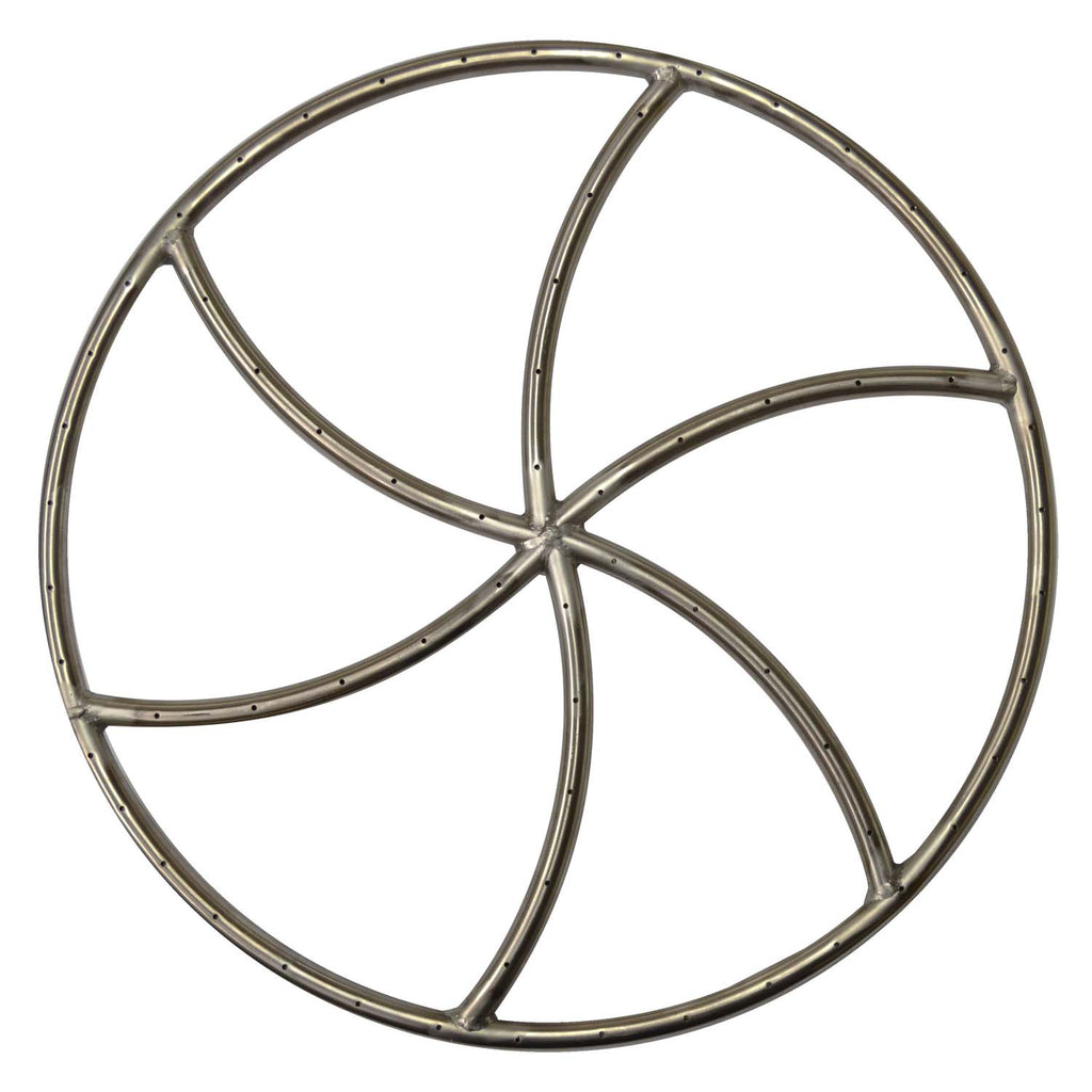 The Outdoor Plus OPT-Wxx Stainless Steel Wheel Gas Fire Pit Burner