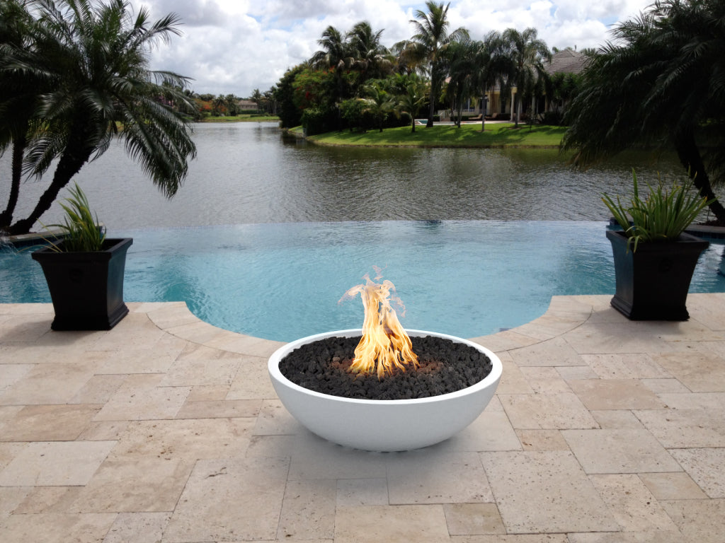 TOP Fires by The Outdoor Plus Sedona Round Concrete Gas Fire Bowl