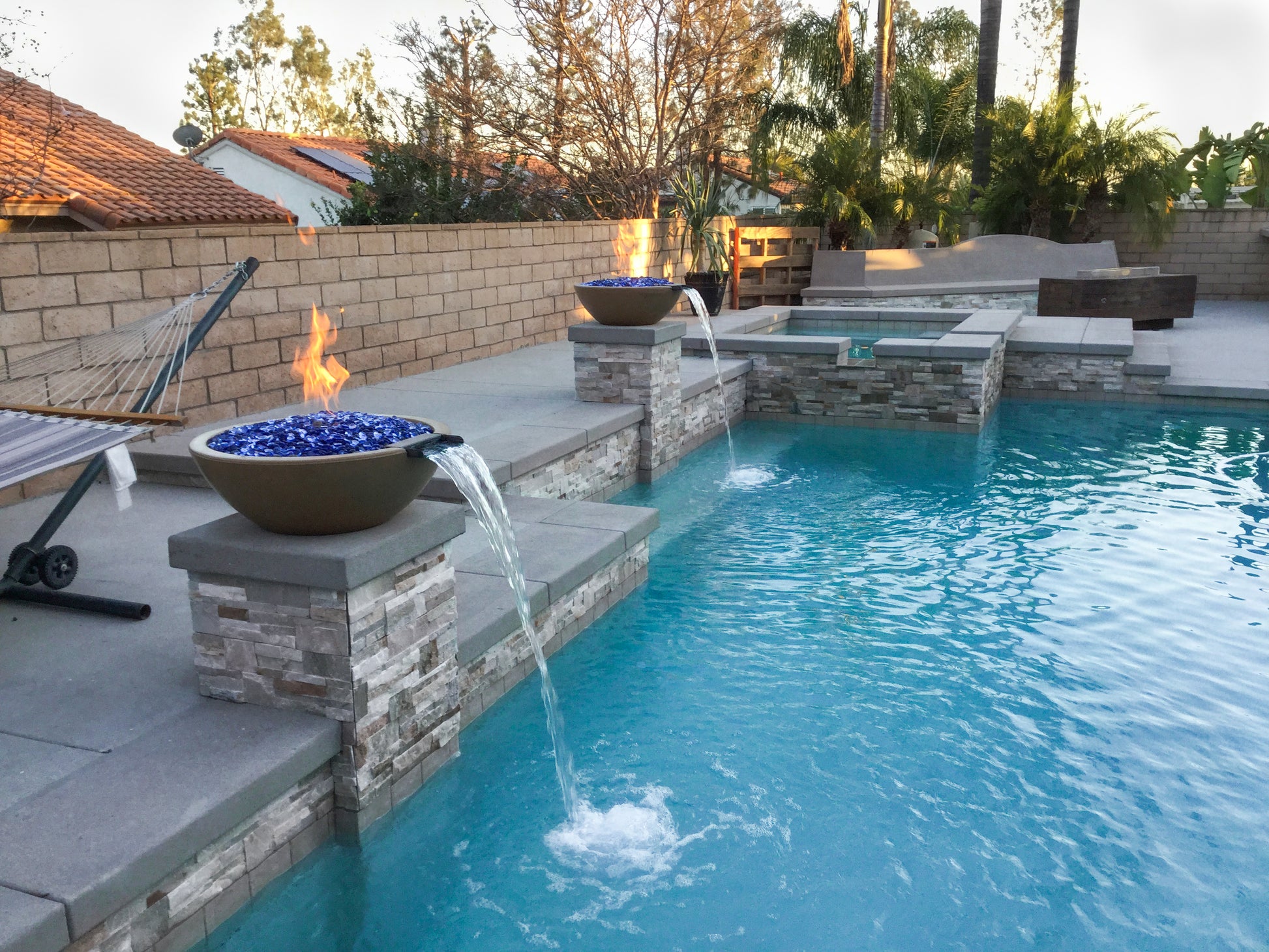 TOP Fires by The Outdoor Plus Sedona Round Concrete Gas Fire and Water Bowl