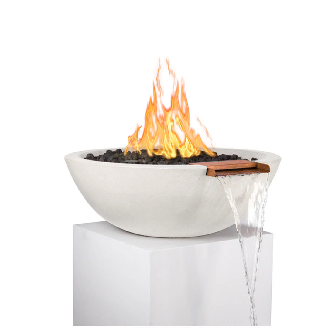 TOP Fires by The Outdoor Plus Sedona Round Concrete Gas Fire and Water Bowl