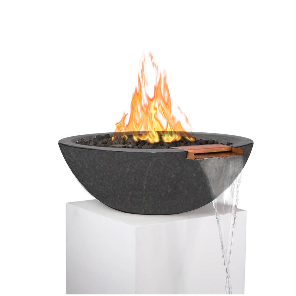 TOP Fires by The Outdoor Plus Sedona Round Concrete Gas Fire and Water Bowl