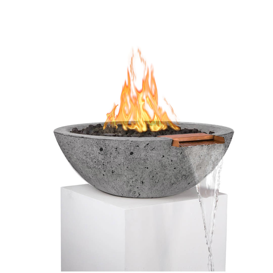 TOP Fires by The Outdoor Plus Sedona Round Concrete Gas Fire and Water Bowl