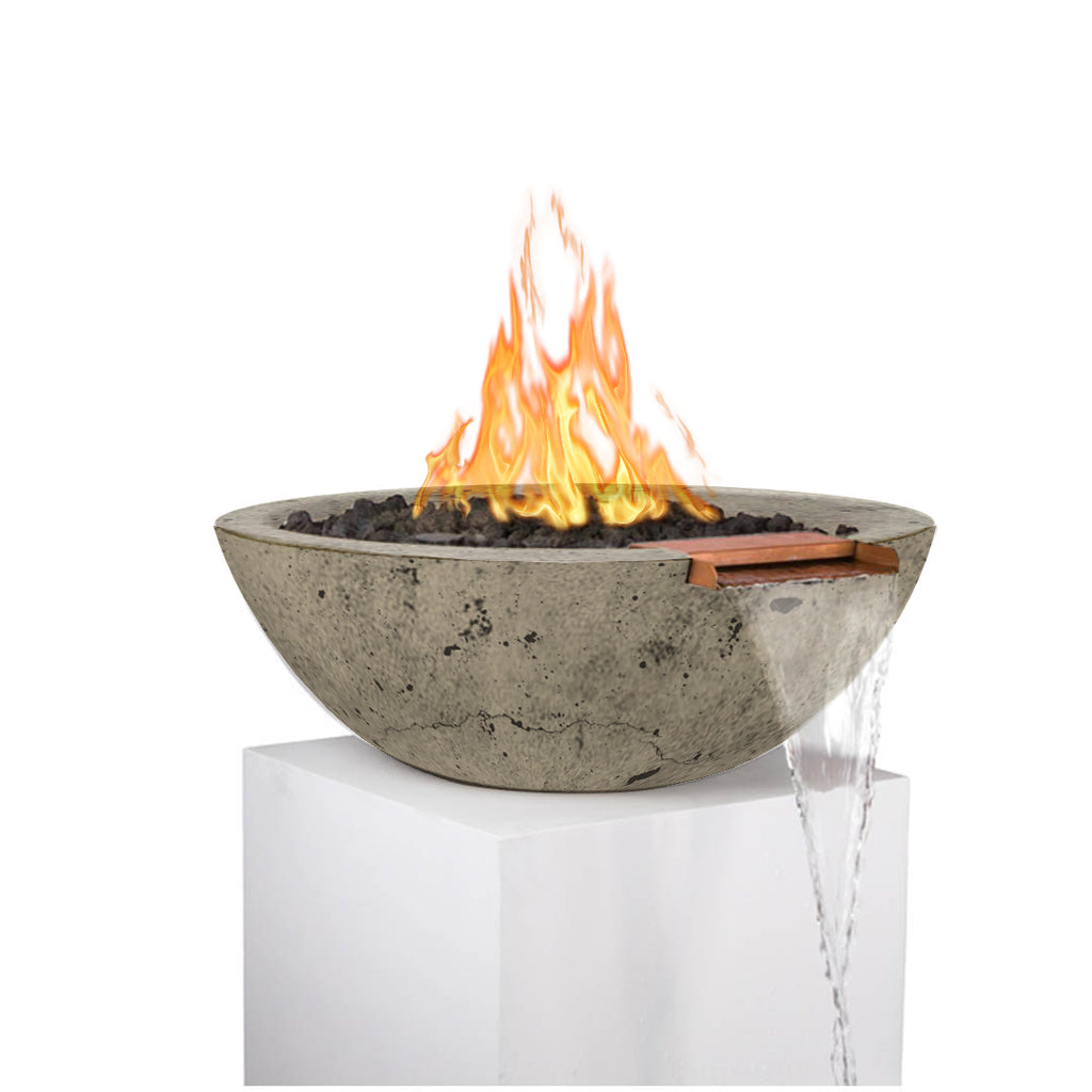 TOP Fires by The Outdoor Plus Sedona Round Concrete Gas Fire and Water Bowl