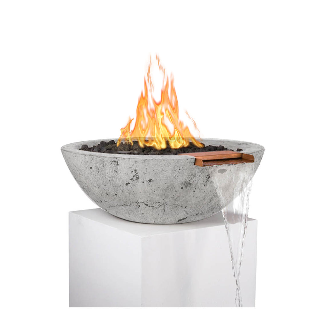 TOP Fires by The Outdoor Plus Sedona Round Concrete Gas Fire and Water Bowl