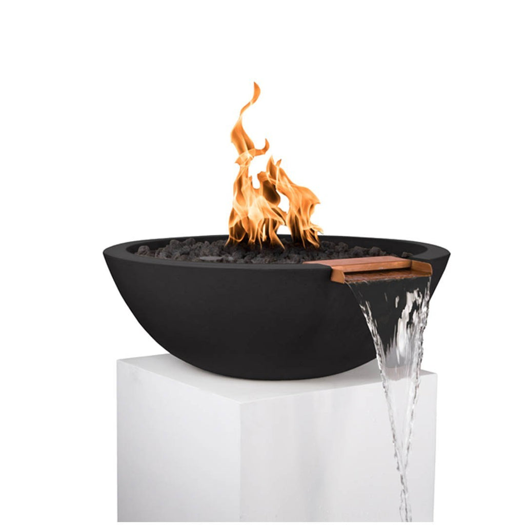 TOP Fires by The Outdoor Plus Sedona Round Concrete Gas Fire and Water Bowl