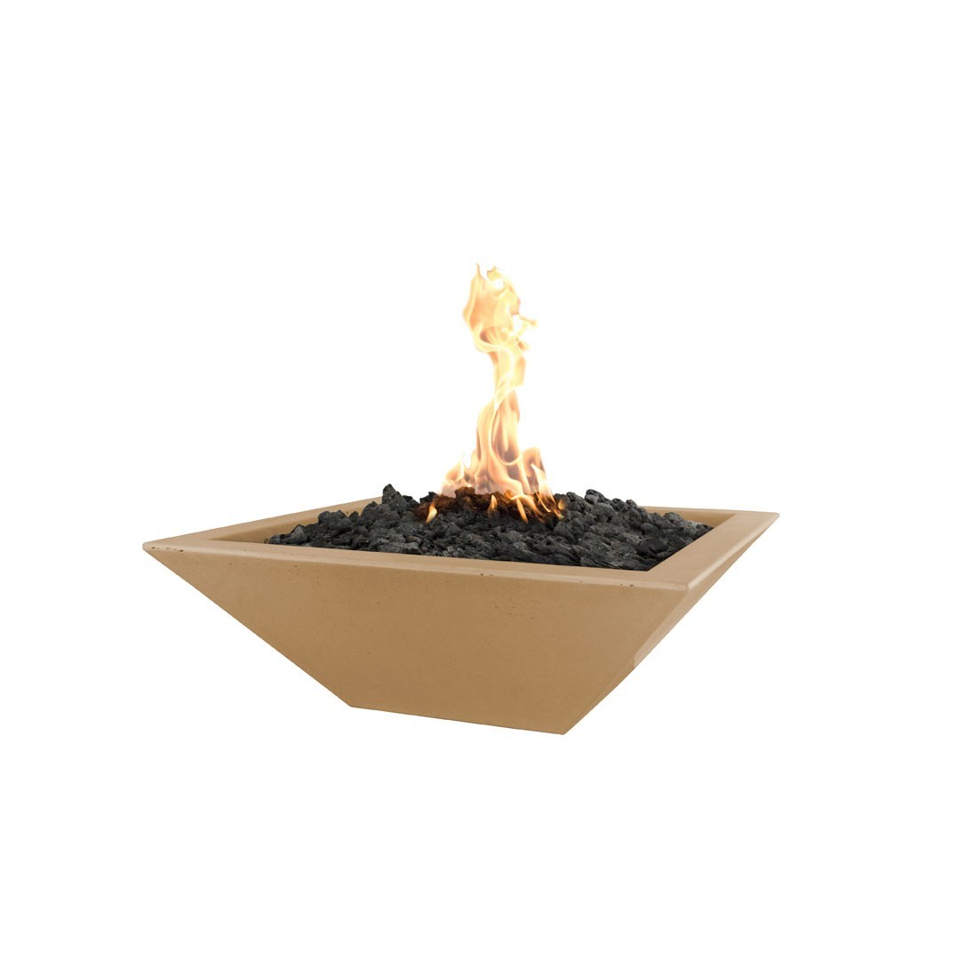 TOP Fires by The Outdoor Plus Maya Square Concrete Gas Fire Bowl