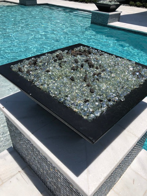 TOP Fires by The Outdoor Plus Maya Square Concrete Gas Fire Bowl